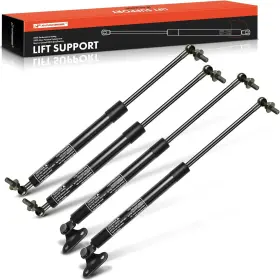 Gs-487 A-premium Hood And Tailgate Rear Hatch Lift Supports Shock Struts Black