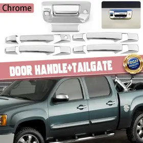 Eat1900071 Aim-auto-us For Chevy Silverado Gmc Sierra 2008-14 Chrome Door Handle Covers Tailgate Trim