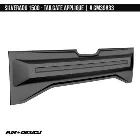 Gm39a33 Air Design For Chevy Silverado 1500 19-24 Satin Black Tailgate Applique