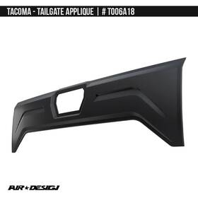 Air Design To06a18 For Toyota Tacoma 2024-2026 Satin Black Tailgate Applique