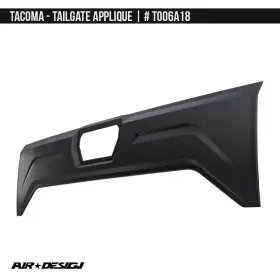 To06a18 Air Design For Toyota Tacoma 2024-2026 Satin Black Tailgate Applique