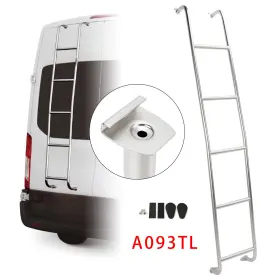 A093tl Bruce&shark Stainless Steel 5-step Van Ladder For Ford Transit High Roof Vans 14-2025 A093tl Bruce&shark Stainless Steel 5-step Van Ladder For Ford Transit High Roof Vans 14-2025