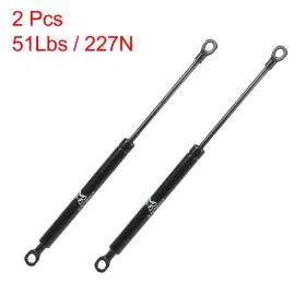 227n Carpopart 747709315874 2pcs 12inch 51lbs/227n Black Universal Lift Supports Struts Gas Spring For Car