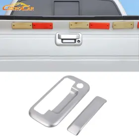 Cherocar2019ab08b20216428 Cherocar Silver For 09-14 Ford F150 Trunk Door Tailgate Handle Cover Without Camera Hole Abs