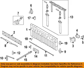 4l3z83430b38aa Ford Oem 04-14 F-150 Pick Up Box Tail Gate-pivot