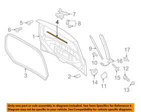 Ford Oem 8a8z7443720b 09-16 Flex Liftgate Tailgate Hatch-seal