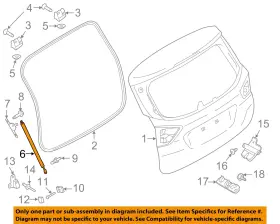 Am5z58406a10a Ford Oem 13-18 C-max Lift Gate Hardware-lift Cylinder