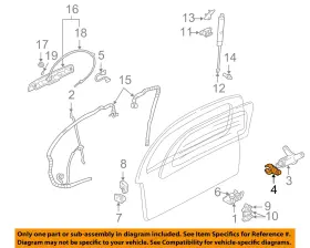 16630719 Gm Oem Chevrolet 97-04 Venture Liftgate Tailgate Hatch-lever