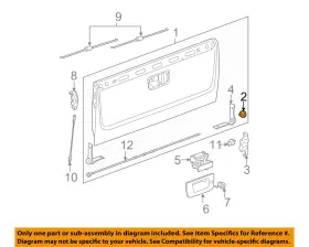 25815554 Gm Oem 07-22 Avalanche Pick Up Box Tail Gate-tail Gate Bushing
