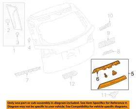 84123460 Gm Oem 18-23 Terrain Lift Gate Exterior Trim-applique Panel