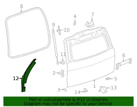 84705365 Gm Oem 2021-2023 Tahoe/yukon Liftgate Right Access Cover New In Box