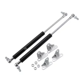 Uu001984f240611 Hihaha Lift Support Struts/gas Springs For Car/metal / 2 Pc Black Silver Tone