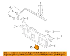 817552s0009p Hyundai Oem 10-15 Tucson Liftgate Tailgate Hatch-pull Pocket 817552s0009p Hyundai Oem 10-15 Tucson Liftgate Tailgate Hatch-pull Pocket