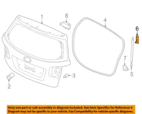 817822p050 Kia Oem Liftgate Tailgate Hatch-support Cylinder Bracket Right