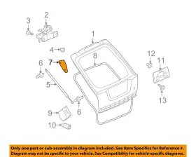 Lr095810 Land Rover Oem Liftgate Tailgate Hatch-support Cylinder Bracket Left Lr095810 Land Rover Oem Liftgate Tailgate Hatch-support Cylinder Bracket Left
