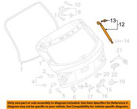 Mazda Oem Bhn96261xb 14-18 3 Lift Gate Hardware-lift Cylinder
