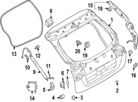 90100w210p Mitsubishi Genuine Lift Gate