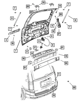 05054266ad Mopar Genuine Lift-gate