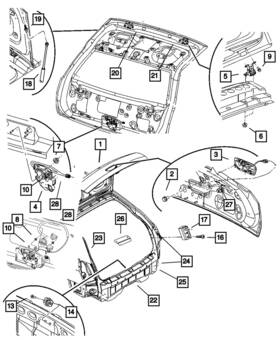Mopar 0ue14axraf Genuine Lift-gate Handle Ue14axraf