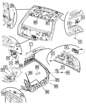 0ue14axraf Mopar Genuine Lift-gate Handle Ue14axraf