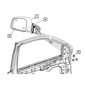 1sz17hgnag Mopar Genuine Outside Rear-view Mirror Left 1sz17hgnag Mopar Genuine Outside Rear-view Mirror Left
