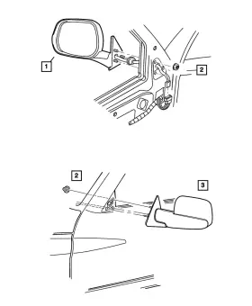 55076488ag Mopar Genuine Outside Rear-view Mirror Right