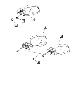 55077254ae Mopar Genuine Outside Rear-view Mirror Right