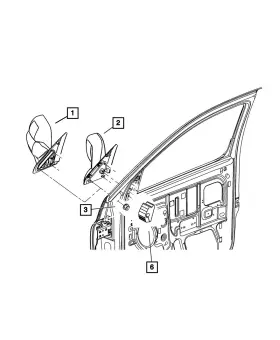 55077926ac Mopar Genuine Outside Rear-view Mirror Right