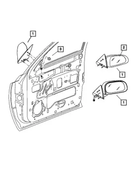 55112640ad Mopar Genuine Outside Rear-view Mirror Right
