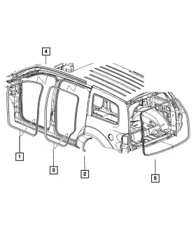55364425ag Mopar Genuine Lift-gate Seal