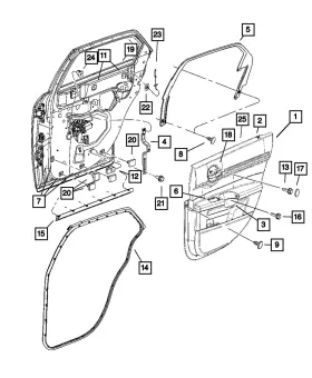 68042195aa Mopar Genuine Door Pull Handle