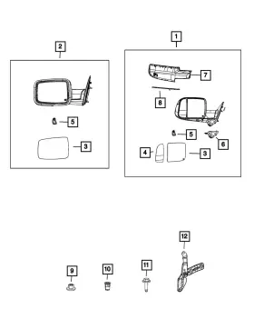 68374942ad Mopar Genuine Outside Rear-view Mirror Right 68374942ad Mopar Genuine Outside Rear-view Mirror Right