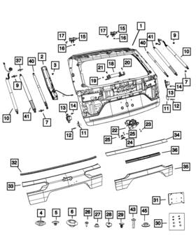 Mopar 68458295ai Genuine Lift-gate