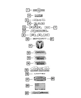 68477483aa Mopar Genuine Nameplate