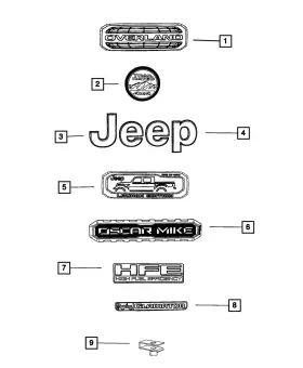 68501923aa Mopar Genuine Nameplate