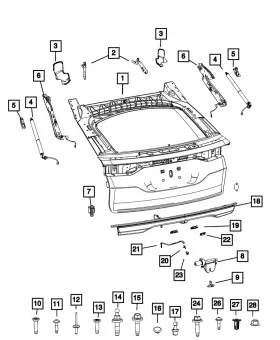 68691902aa Mopar Genuine Lift-gate Panel