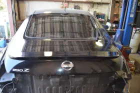 170-60649a Nissan 2003 350z Coupe Vq35de Black Rear Trunk Lid Hatch Assembly