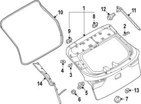 Nissan 9001a-5mb1c Genuine Lift Gate