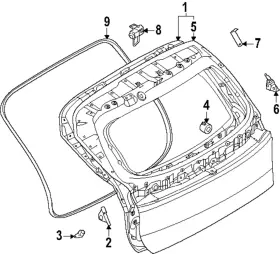 90100-7ba0a Nissan Genuine Lift Gate