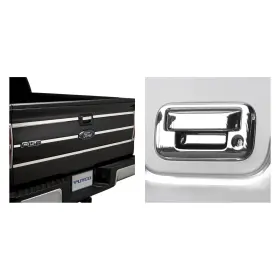 Bndl-909623 Putco For Ford F-150 2009-2014 2-pc Chrome Tailgate Trim Kit