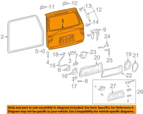 670050c081 Toyota Oem 05-07 Sequoia-liftgate Tailgate Hatch Panel Skin