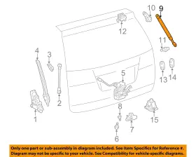 6896008022 Toyota Oem 11-20 Sienna Lift Gate Lock Hardware-support Cylinder
