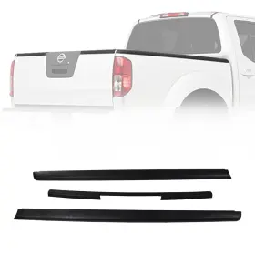 T130012 Transmotor2013 3pcs Bed Rail Caps Tailgate Protector Fit For 2005-2014 Nissan Frontier King Cab