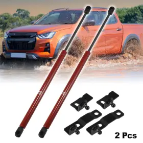 X Autohaux 782685595155 2pcs Front Hood Gas Struts Shocks Lift Supports For Isuzu D-max 2005-2012 Red