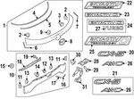Genuine Mazda Lift-gate Finish Panel Bracket KB8B-50-854 New. Price: $35.94.