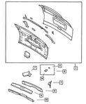 Genuine Mopar Lift-gate Opening Extension Right 4860812AA New. Price: $71.66.
