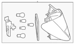 Genuine Mercedes-benz Tail Light Assembly 117-906-42-00 New. Price: $347.20.