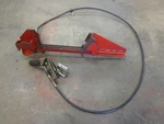 Exmark Vantage Series Stand On Zero Turn Mower Hand Lever Cable Chute 142-8181 Used. Price: $180.00.