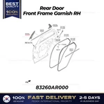 Genuine Rear Door Front Frame Garnish 83260AR000 For Hyundai Genesis GV70 New. Price: $89.00.
