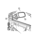 Genuine Mopar Outside Rear-view Mirror Right 1GE001CLAD New. Price: $191.40.